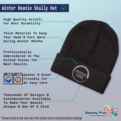 Skullies & Beanies Custom Beanie for Men & Women Tennessee State USA America A Embroidery Acrylic - Black - C618AQ3NEEN $14.71