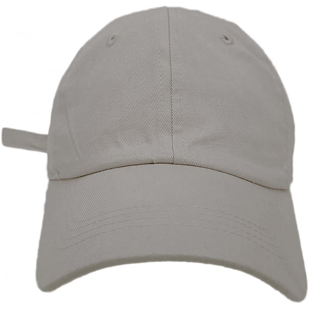 Baseball Caps Classic Washed Cotton Baseball Dad Hat Cap Iron Buckle Strap Olive - Lt.grey - CN187EK0DGL $14.78