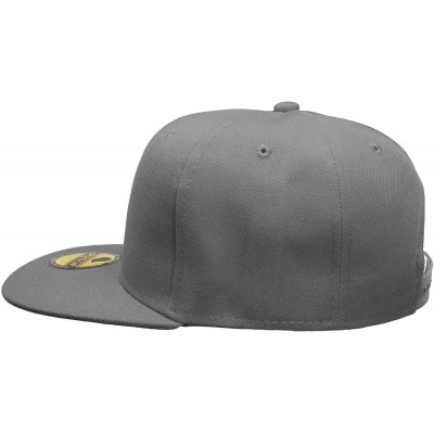 Baseball Caps Plain Blank Flat Brim Adjustable Snapback Baseball Caps Wholesale LOT 12 Pack - Dark Grey - CE182YGZ6T4 $21.05