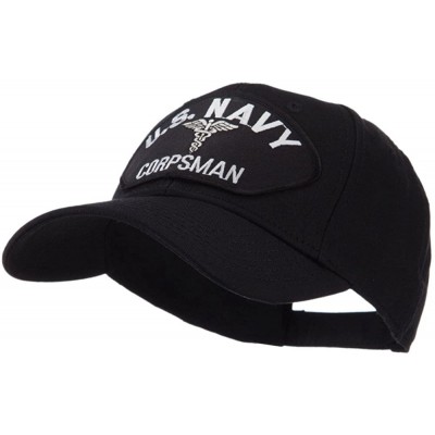 Baseball Caps US Navy Fan Shape Large Patch Cap - Navy Corpsman - CM11FIUC4C1 $34.25
