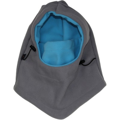 Balaclavas Balaclavas Hat Double Layers Thicken Caps Winter Versatile Neck Warm Fleece Ski Face Mask - Gray&blue - CG185SXH92...