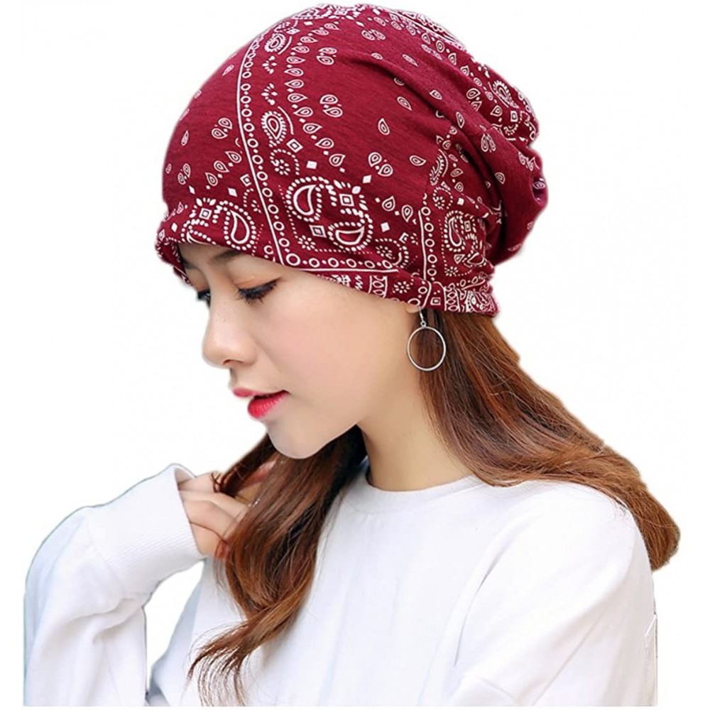 Skullies & Beanies Flower Slouchy Chemo Beanie Hat Turban Headwear Sport Cap for Cancer - Q - C918E2AW7E5 $7.42