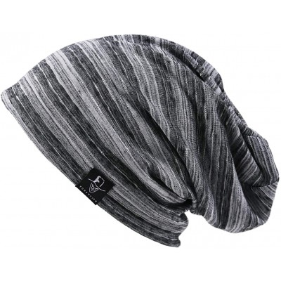 Skullies & Beanies Mens Slouchy Beanie Skull Cap Summer Thin Baggy Oversized Knit Hat B301 - B083-grey - C418CKYI6CW $10.50