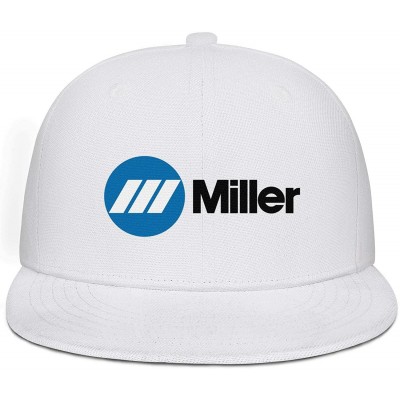 Baseball Caps Mens Miller-Electric- Baseball Caps Vintage Adjustable Trucker Hats Golf Caps - White-85 - CZ18ZLGW3QC $17.34