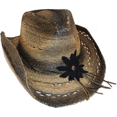 Cowboy Hats Women's Mallorie Drifter - Black Tea Stained - CK12BDK7T47 $101.53