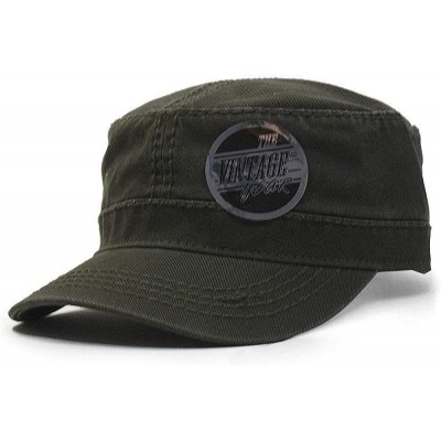 Baseball Caps Vintage Year Tactical Military Radar Adjustable Cotton Cadet Caps - Dark Olive Green - C412OCBFNHQ $11.73