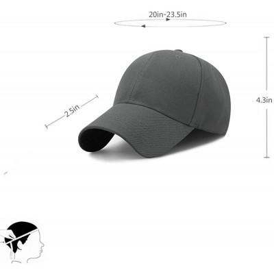 Baseball Caps Baseball Cap Casual Adjustable Plain Baseball Hat for Men Women Dad Tucker Ball Cap - 2 Pcs Dark Grey&dark Grey...