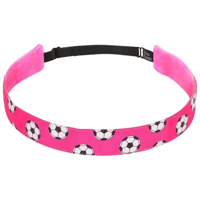 Headbands Non Slip Headbands for Girls - BaniBands Sports Headband - No Slip Band Design - Soccer- Hot Pink - CH11NORITA5 $23.26