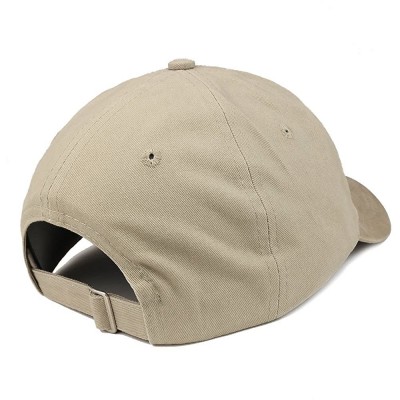 Baseball Caps Vegan Embroidered Low Profile Brushed Cotton Cap - Khaki - CH188TGDLRA $16.78