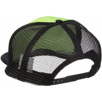 Baseball Caps Men's Flat - Black/Neon Green - C911CGAE1C1 $12.38