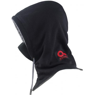 Balaclavas Tactical Balaclava Ninja Full Face Mask Winter Gear Windproof Fleece Lined Hood Hat - Black - CK18AQ4XGZU $19.13