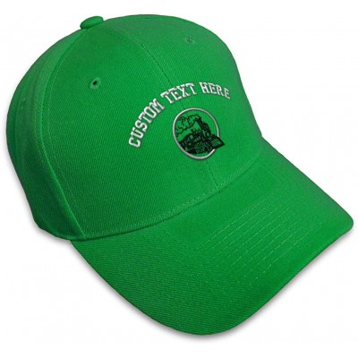 Baseball Caps Custom Baseball Cap Train Embroidery Dad Hats for Men & Women Strap Closure 1 Size - Kelly Green - CL18Y2UZO88 ...