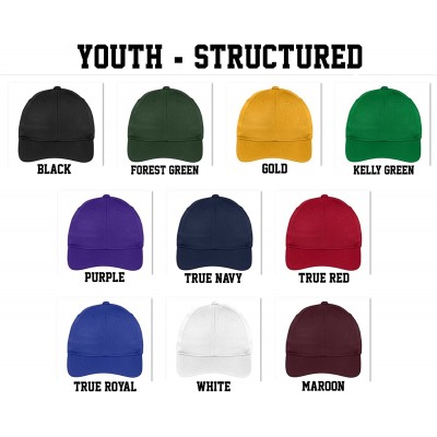 Baseball Caps Custom Embroidered Youth Hat - ADD Text - Personalized Monogrammed Cap --White - CD18ECT5238 $18.72