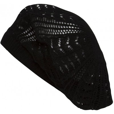 Skullies & Beanies Hip Slouchy Lightweight Knitted Beanie- Black - CX1182OM1R3 $20.02