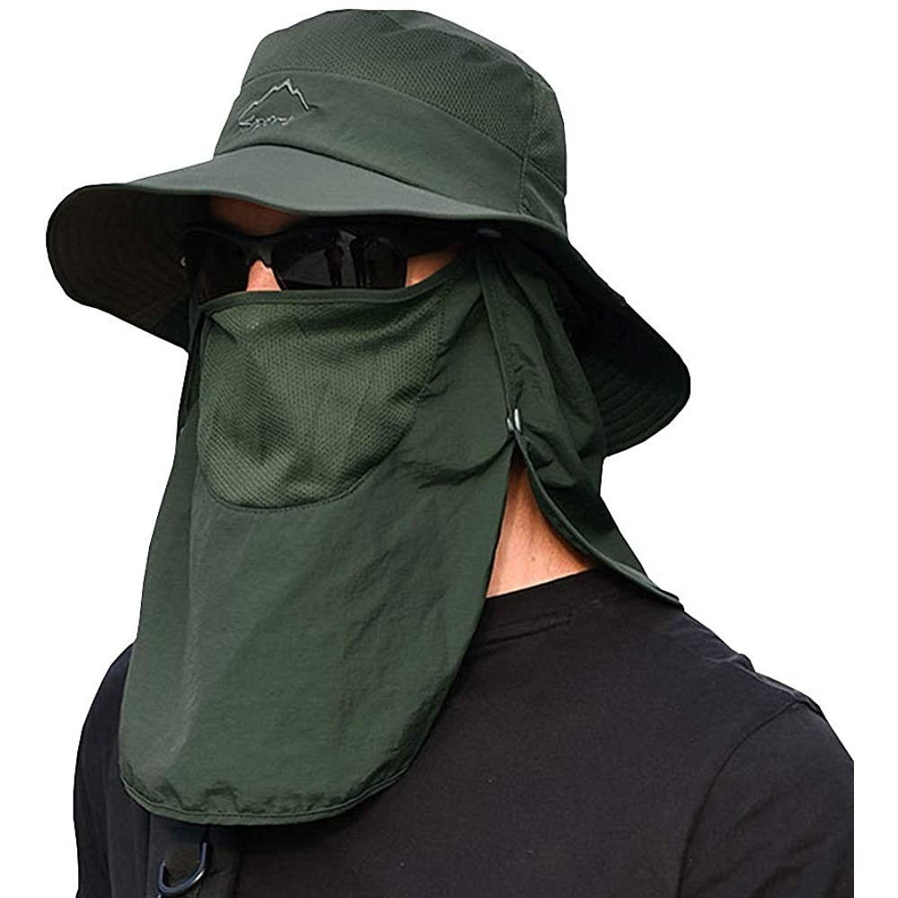 Bucket Hats Fashion Outdoor Protection Waterproof Breathable - Green-1 - C1196MNCG4K $20.37