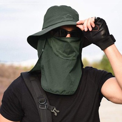 Bucket Hats Fashion Outdoor Protection Waterproof Breathable - Green-1 - C1196MNCG4K $20.37