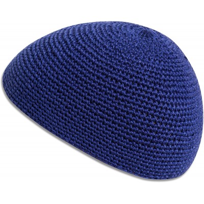 Skullies & Beanies Premium Hand Knit Kufi Style Skullcap Beanie - Violet Blue - C21922C7TN6 $16.41