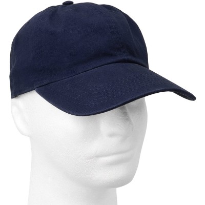 Baseball Caps Classic Baseball Cap Dad Hat 100% Cotton Soft Adjustable Size - Navy - CO11AT3OX8T $7.36