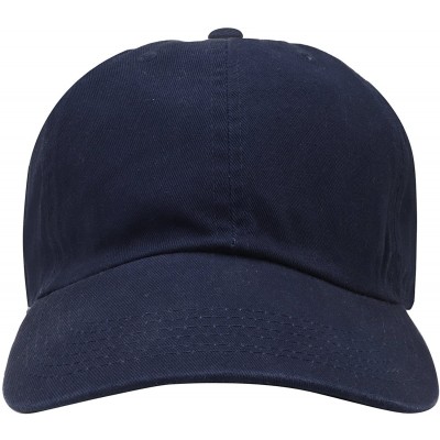Baseball Caps Classic Baseball Cap Dad Hat 100% Cotton Soft Adjustable Size - Navy - CO11AT3OX8T $7.36
