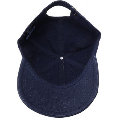 Baseball Caps Classic Baseball Cap Dad Hat 100% Cotton Soft Adjustable Size - Navy - CO11AT3OX8T $7.36