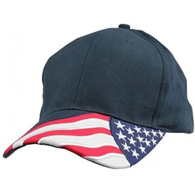 Baseball Caps 2 Packs USA Flag Patriotic Baseball Cap/Hat (2 Pack for Price of 1) - Flab.b--navy - CU185YH7IR7 $14.74