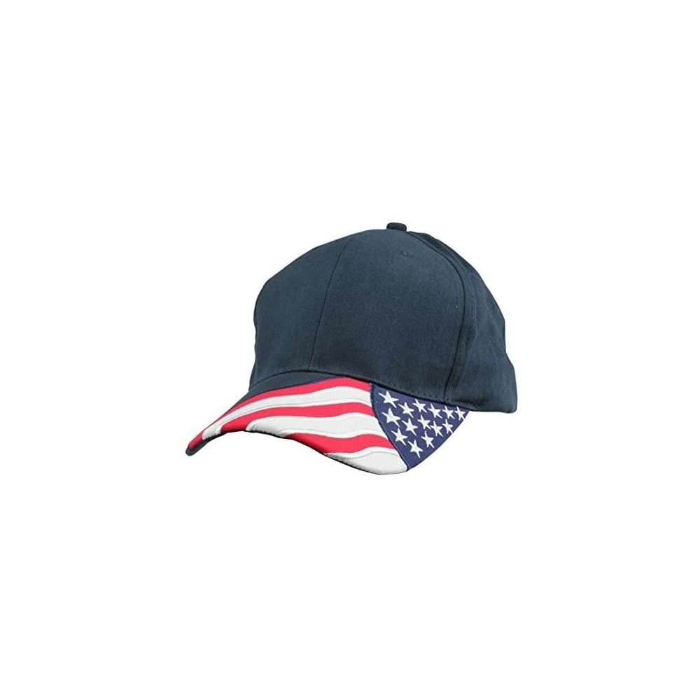 Baseball Caps 2 Packs USA Flag Patriotic Baseball Cap/Hat (2 Pack for Price of 1) - Flab.b--navy - CU185YH7IR7 $14.74