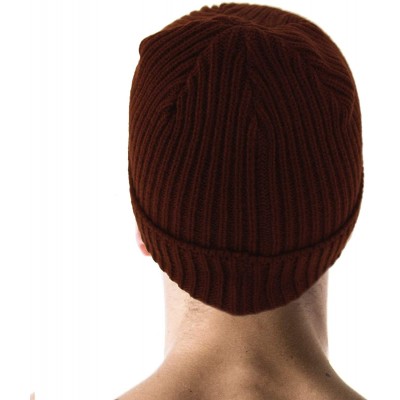 Skullies & Beanies Men's Winter Classic Soft Knit Stretchy Warm Beanie Skully Ski Hat Cap - Ribbed Wine - CW18I8RUUOY $9.89