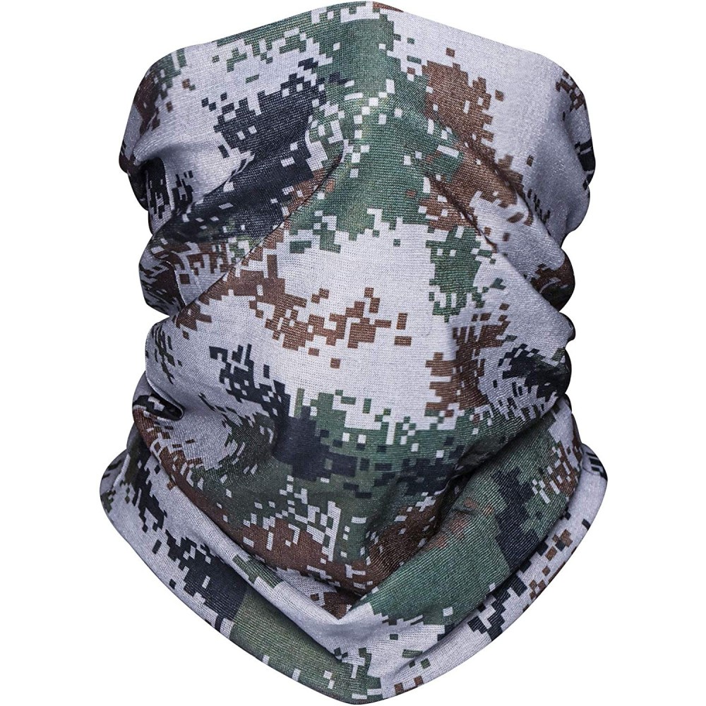 Balaclavas Bandana Cloth Face Mask Washable Face Covering Neck Gaiter Dust Mask - Digital Camouflage 02 - C0198O65GWY $10.24