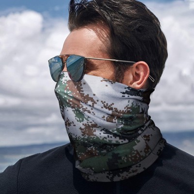 Balaclavas Bandana Cloth Face Mask Washable Face Covering Neck Gaiter Dust Mask - Digital Camouflage 02 - C0198O65GWY $10.24