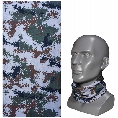 Balaclavas Bandana Cloth Face Mask Washable Face Covering Neck Gaiter Dust Mask - Digital Camouflage 02 - C0198O65GWY $10.24