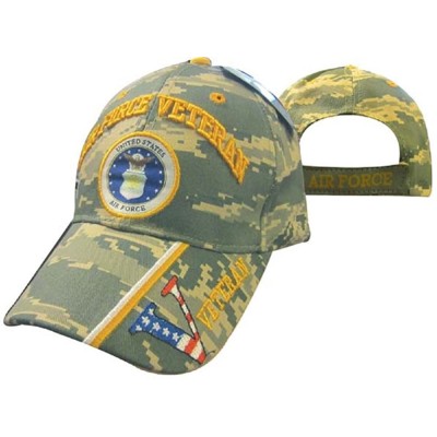 Skullies & Beanies U.S. Air Force Veteran V Camouflage Camo Digital Embroidered Cap Hat 593BC - CF18023O58T $8.93