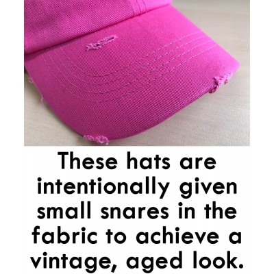 Baseball Caps Boat Hair- Don't Care - Ponytail Dad Hat- Boating Lake Cute Pony Tail Low Cap - Hot Pink - CH18OAX5NL3 $15.25