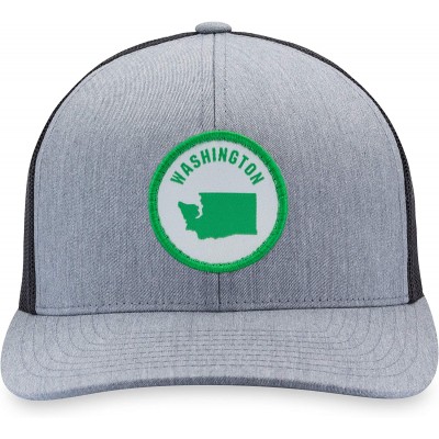 Baseball Caps Washington Hat - Washington State Trucker Hat Baseball Cap Snapback Golf Hat (Grey) - CU18S8E7A36 $16.78