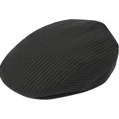 Newsboy Caps Men's Premium 100% Wool Classic Ivy Newsboy Collection Hat - Black - CM12BQVVY2B $16.24