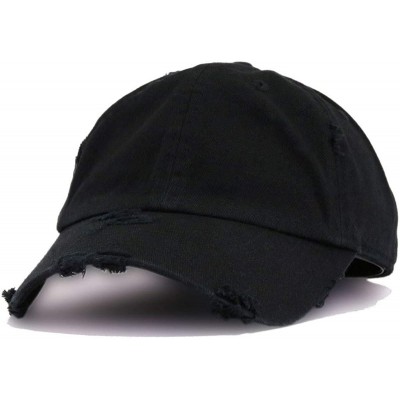 Baseball Caps Irish Shamrock Vintage Baseball Cap Embroidered Cotton Adjustable Distressed Dad Hat - Black - CH1924W6TAL $17.90