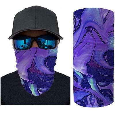 Balaclavas Face Clothing Neck Gaiter Non Slip Light Breathable for Sun Wind Dust Bandana Balaclava - Purple Wave - C0196ACK4L...