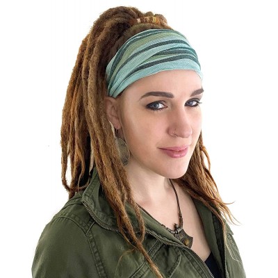 Headbands Bright Elastic Band Lightweight Blue 'Festival Headband (Blue)' - C812NH094BF $11.06