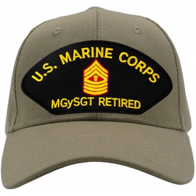Baseball Caps US Marine Corps - Master Gunnery Sergeant Retired Hat/Ballcap Adjustable One Size Fits Most - Tan/Khaki - C518N...