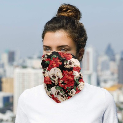 Balaclavas Stylish Gaiters Seamless Recreation - Skull and Flower - CC197M2DIGR $10.58