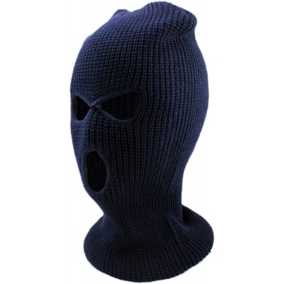 Balaclavas Three Hole Ski Snowboard Mask Winter Beanie Balaclavas - Navy - CV11QZT7W53 $7.59