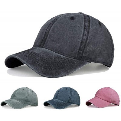 Baseball Caps Baseball Caps Classic Dad Hat Men Women Adjustable Size 35 Optional - 504 Black - CE18SWG9ZKK $11.48
