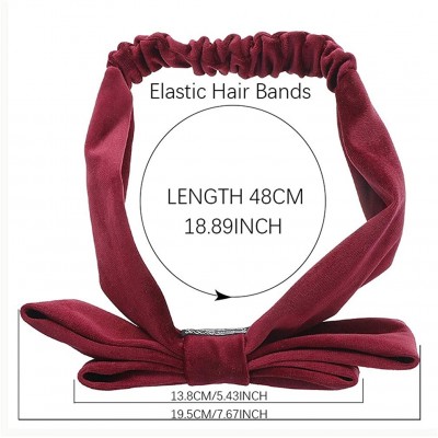 Headbands Velvet Knot Headbands Women Noble Bowknot Hair Band Turban Headband On Head for Women Bandana Bandage - Purple - C1...
