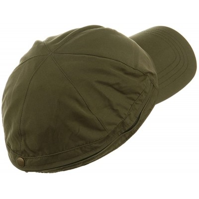 Sun Hats Zippered Flap Caps - Olive - C0111C691P3 $11.25