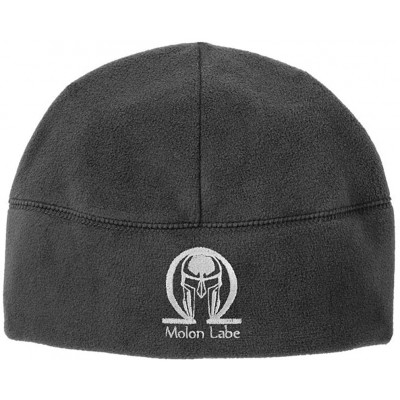 Skullies & Beanies Classic Molon Labe Embroidered Beanie Watch Cap - Gray - CV186MOUD8U $16.28