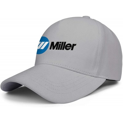 Baseball Caps Mens Miller-Electric- Baseball Caps Vintage Adjustable Trucker Hats Golf Caps - Grey-84 - CG18ZLI7NDZ $21.38