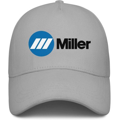 Baseball Caps Mens Miller-Electric- Baseball Caps Vintage Adjustable Trucker Hats Golf Caps - Grey-84 - CG18ZLI7NDZ $21.38