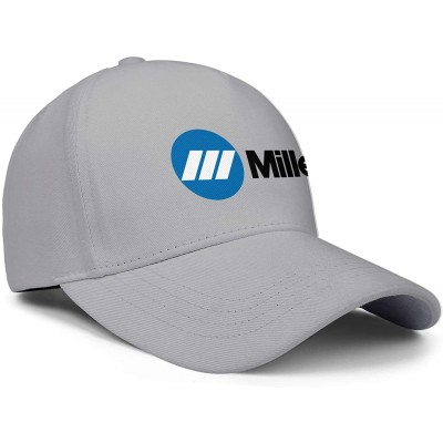 Baseball Caps Mens Miller-Electric- Baseball Caps Vintage Adjustable Trucker Hats Golf Caps - Grey-84 - CG18ZLI7NDZ $21.38