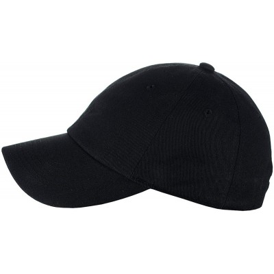 Baseball Caps Unisex Classic Blank Low Profile Cotton Unconstructed Baseball Cap Dad Hat - Black - CN18RU9IR2A $9.03