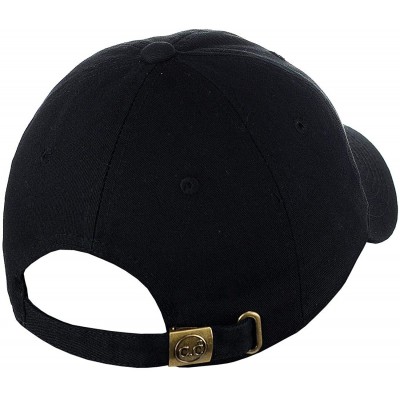 Baseball Caps Unisex Classic Blank Low Profile Cotton Unconstructed Baseball Cap Dad Hat - Black - CN18RU9IR2A $9.03