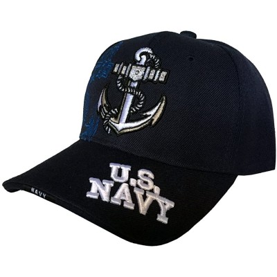 Baseball Caps US Navy 3D Embroidered Baseball Cap Hat - Navy - CD184R073W9 $18.04